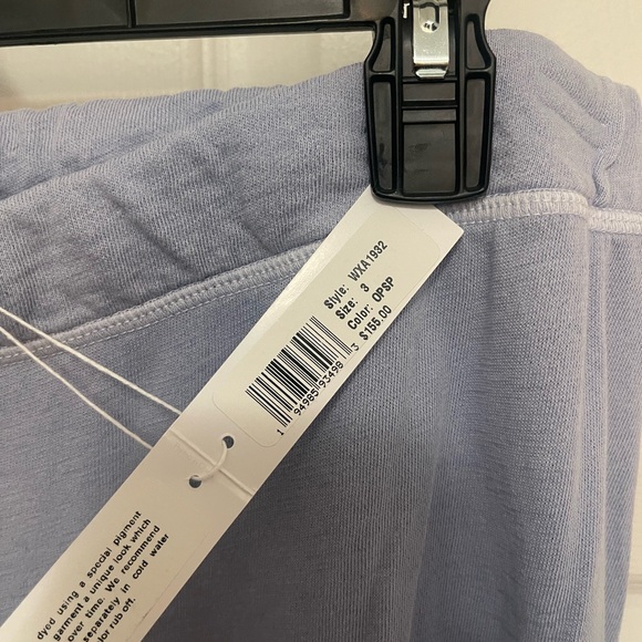 JAMES PERSE Vintage French Terry Cutoff Sweatpants -  Open Sky Pigment-Sz 3- NWT - Picture 7 of 7